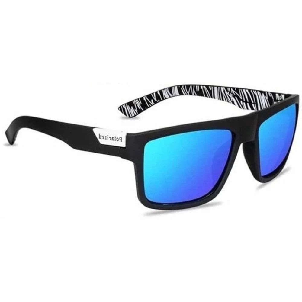 Men's Polarized Sunglasses Square Blue Lens‎ Frame Driving Fishing Sun Glasses